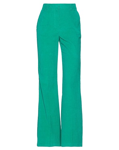 SFIZIO STUDIO Casual pants Emerald green 98% Cotton, 2% Elastane