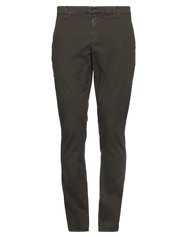 DONDUP Casual pants Dark brown 78% Cotton, 21% Lyocell, 1% Elastane