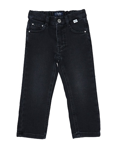 IL GUFO Denim pants Black 88% Cotton, 10% Polyester, 2% Elastane