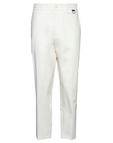 LOW BRAND Casual pants Ivory 97% Cotton, 3% Elastane