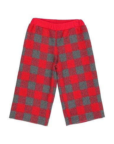 PICCOLA LUDO Casual trouser Red 55% Polyester, 27% Wool, 12% Acrylic, 3% Nylon, 3% Viscose