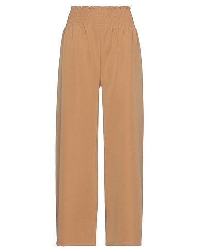 CHIARETTA Casual trouser Camel 95% Polyester, 5% Elastane
