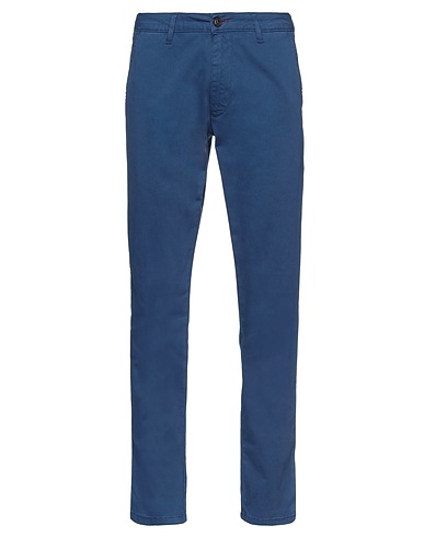 MASSIMO REBECCHI Casual pants Slate blue 98% Cotton, 2% Elastane