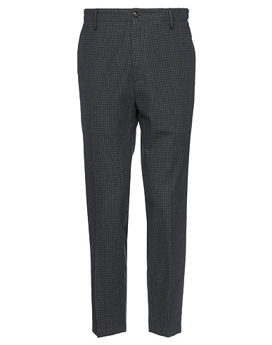 ..,BEAUCOUP Casual pants Charcoal 45% Cotton, 30% Virgin Wool, 23% Polyester, 2% Elastane