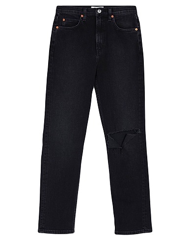 RE/DONE Denim trousers Black 95% Cotton, 4% Elastomultiester, 1% Lycra®