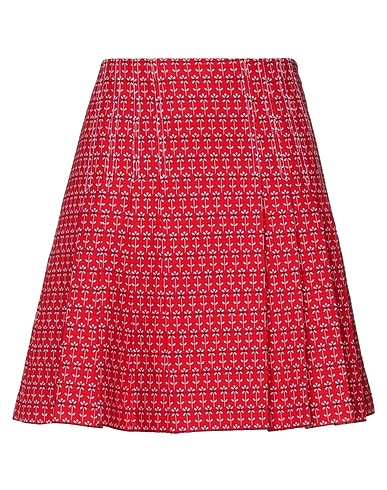 GUCCI Mini skirt Red 55% Cotton, 45% Wool