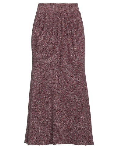 CHLOÉ ミディ丈スカート ガーネット カシミヤ 69% / ウール 31% / ナイロン / ポリウレタン
