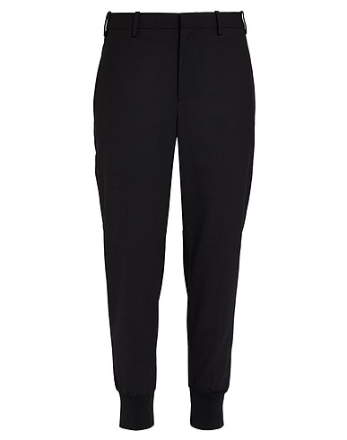 NEIL BARRETT Pantalone Nero 53% Poliestere, 44% Lana Vergine, 3% Elastan