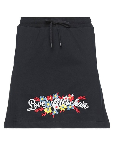 LOVE MOSCHINO Mini skirt Black 95% Cotton, 5% Elastane