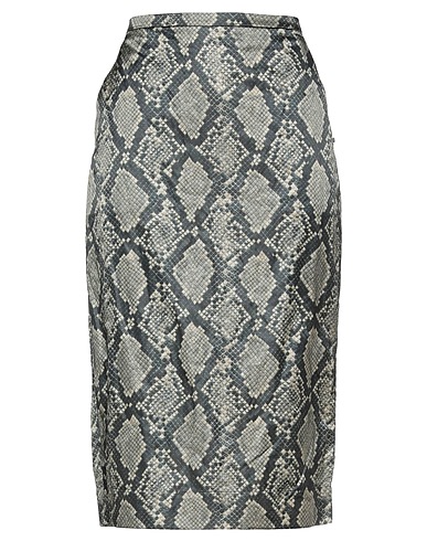 SPORTMAX Gonna midi Khaki 52% Cotone, 39% Poliammide, 9% Fibra di metallo
