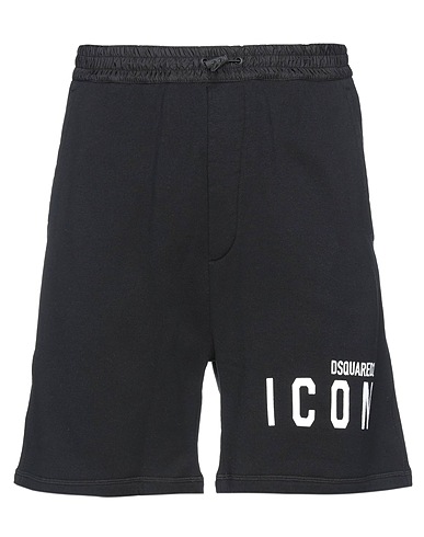 DSQUARED2 Shorts & Bermuda Black 100% Cotton, Polyamide