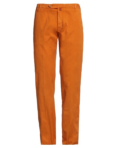 JACOB COHЁN Denim trousers Orange 100% Cotton