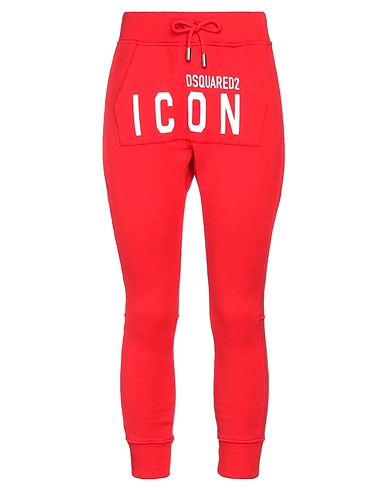 DSQUARED2 Casual trouser Red 100% Cotton, Elastane