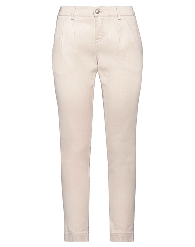 JACOB COHЁN Casual trouser Ivory 50% Cotton, 47% Linen, 3% Elastane