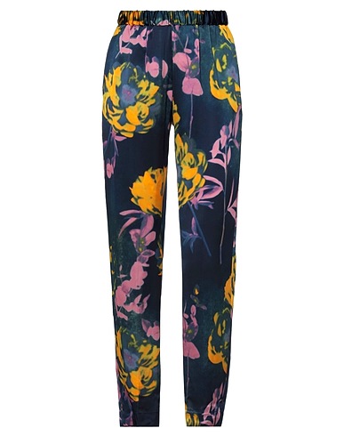DRIES VAN NOTEN Casual trouser Midnight blue 86% Viscose, 14% Silk