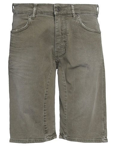DRYKORN Denim shorts Military green 98% Cotton, 2% Elastane