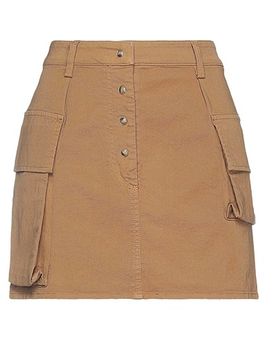 CIRCUS HOTEL Mini skirt Khaki 98% Cotton, 2% Elastane
