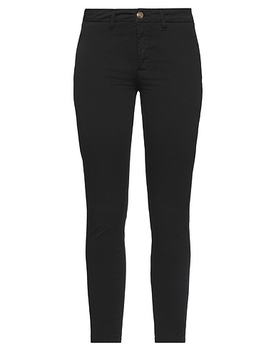 ABSOUL Casual trouser Black 98% Cotton, 2% Elastane