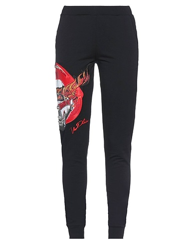 PHILIPP PLEIN Casual trouser Black 95% Cotton, 5% Elastane, Glass, Aluminium, Brass