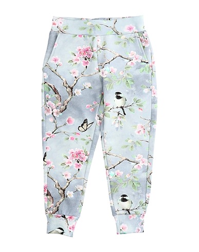 MONNALISA Casual trouser Sky blue 95% Cotton, 5% Elastane