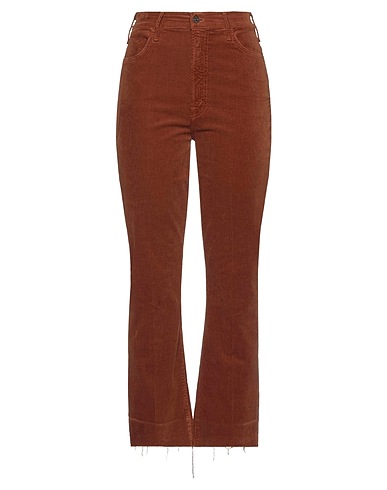 MOTHER Casual pants Brown 93% Cotton, 6% Polyester, 1% Elastane