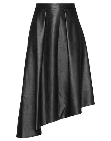 19.70 NINETEEN SEVENTY Midi skirt Black 97% Viscose, 3% Elastane, Polyurethane