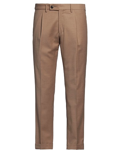 MICHAEL COAL Casual trouser Camel 99% Virgin Wool, 1% Elastane