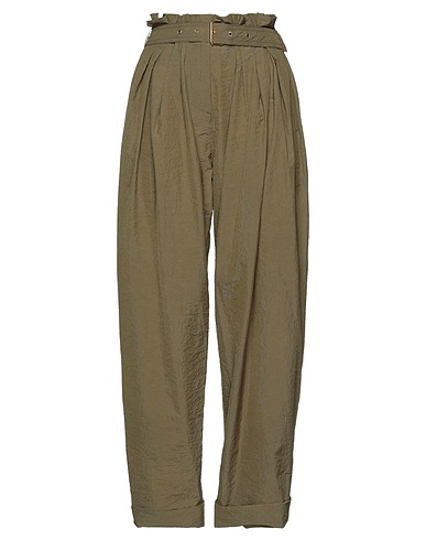 BALMAIN Casual trouser Military green 86% Polyamide, 14% Silk