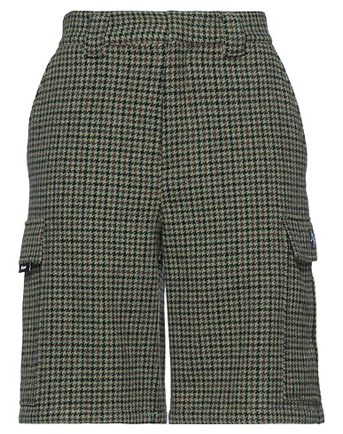 MSGM Shorts & Bermuda Green 100% Virgin Wool