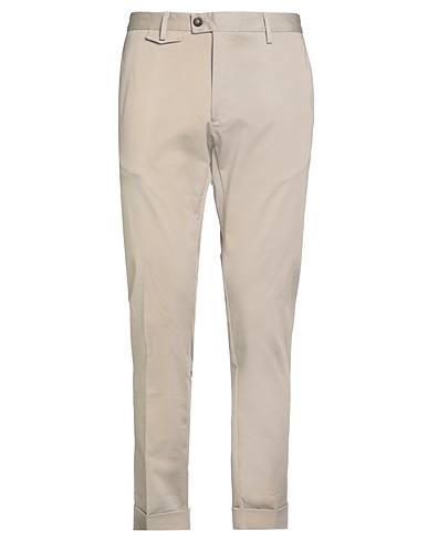MESSAGERIE Casual trouser PATRIZIO PISCAGLIA Light grey 98% Cotton, 2% Elastane