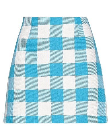VICOLO Mini skirt Azure 65% Cotton, 30% Polyester, 5% Other Fibres