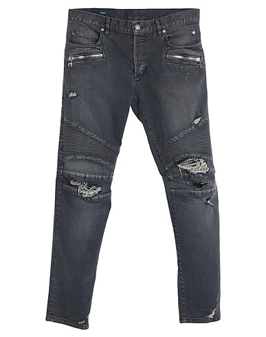 BALMAIN Denim trousers Black 98% Cotton, 2% Polyurethane