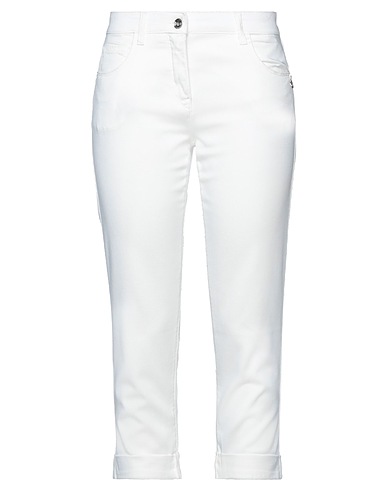 PATRIZIA PEPE Pantalone Bianco 53% Lyocell, 44% Cotone, 3% Elastan