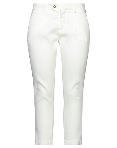 ROŸ ROGER'S Casual trouser Ivory 69% Linen, 29% Cotton, 2% Elastane