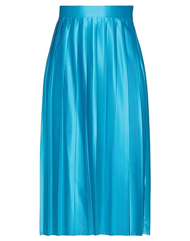 KAOS JEANS Midi skirt Turquoise 97% Polyester, 3% Elastane