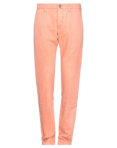 JACOB COHЁN Casual trouser Salmon pink 73% Cotton, 27% Linen