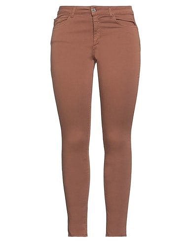LIU •JO Casual pants Brown 96% Cotton, 4% Elastane