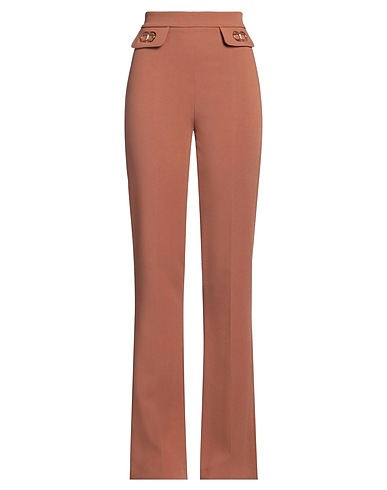 ELISABETTA FRANCHI Casual trouser Camel 95% Polyester, 5% Elastane