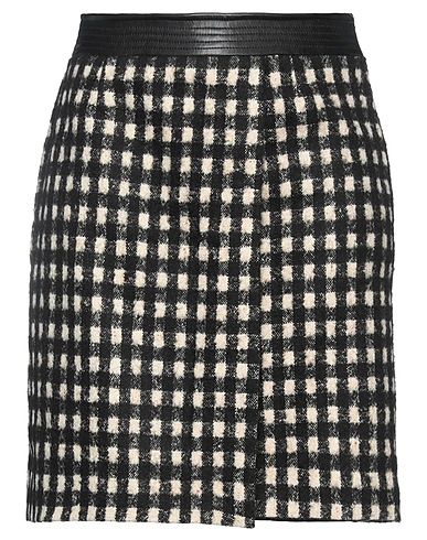 SEVENTY VENEZIA Mini skirt SERGIO TEGON Black 49% Virgin Wool, 17% Polyester, 14% Acrylic, 11% Baby alpaca wool, 9% Polyamide