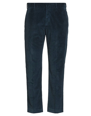 PT Torino Casual trouser Navy blue 99% Cotton, 1% Elastane