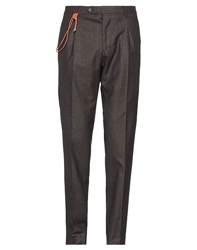 BERWICH Casual trouser Dark brown 77% Virgin Wool, 23% Cotton