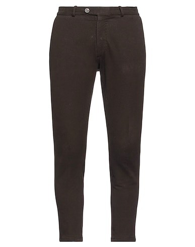 CIRCOLO 1901 Casual trouser Dark brown 95% Cotton, 5% Elastane