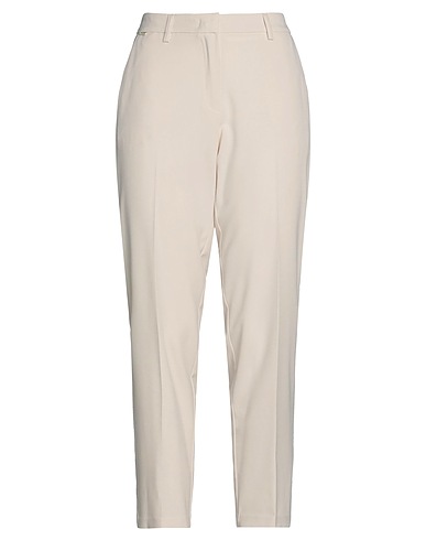 KAOS Casual trouser Ivory 68% Polyester, 28% Viscose, 4% Elastane
