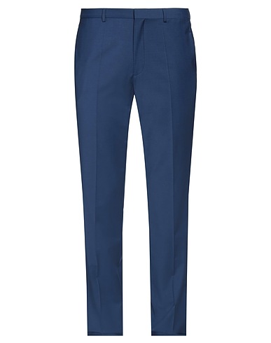 HUGO Casual trouser Blue 74% Virgin Wool, 22% Polyester, 4% Elastane