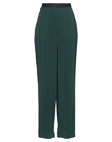 LIVIANA CONTI Pantalone Verde scuro 97% Viscosa, 3% Elastan