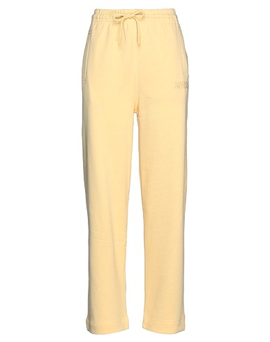 GANNI Casual trouser Yellow 50% Recycled cotton, 50% Recycled polyester