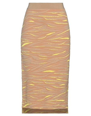 STELLA McCARTNEY Midi-Rock Kamel 48% Viskose, 46% Wolle, 6% Polyester, Polyamid