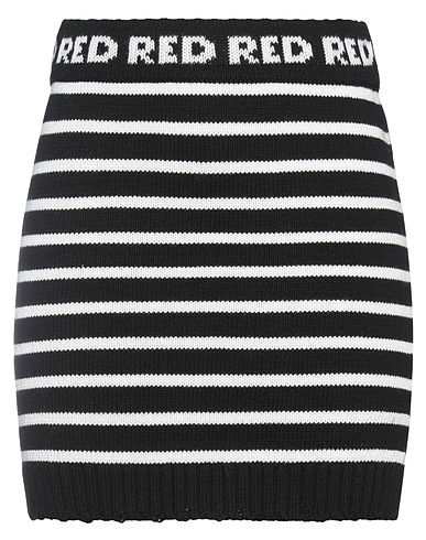 REDValentino Mini skirt Black 32% Polyamide, 30% Wool, 29% Viscose, 6% Cashmere, 3% Modal