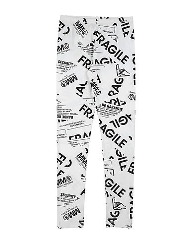 MM6 MAISON MARGIELA Leggings White 90% Cotton, 10% Elastane