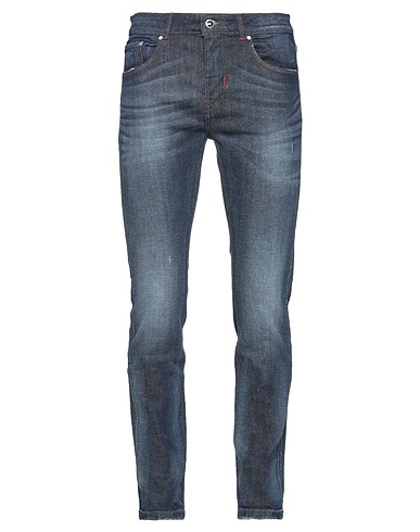 MANUEL RITZ Denim pants Blue 99% Cotton, 1% Elastane